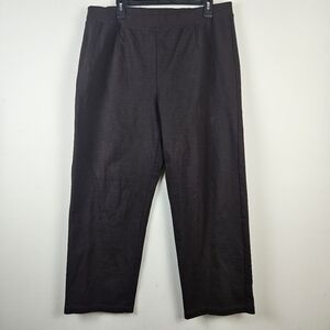 Eileen Fisher Woman Brown Ponte Knit Pants Trouser Size 1X Minimalist Classic
